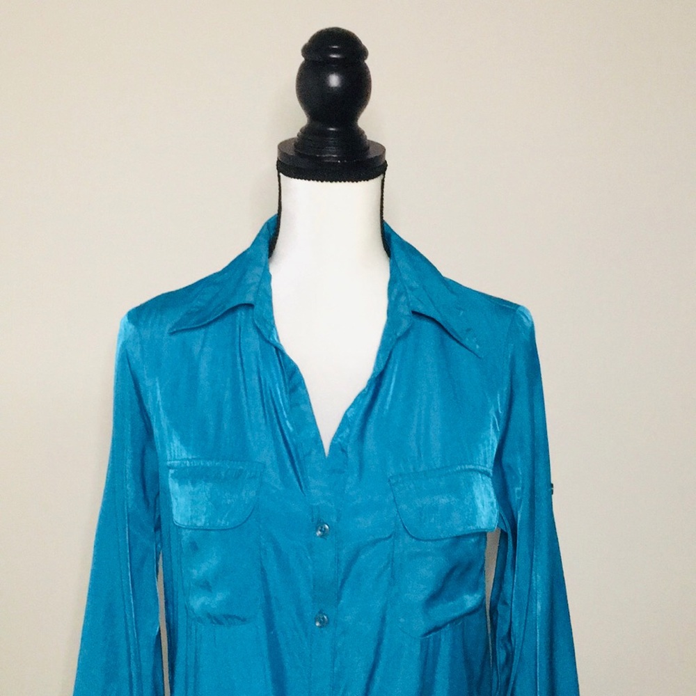Akira Chicago Black Label Button Down Top Size M